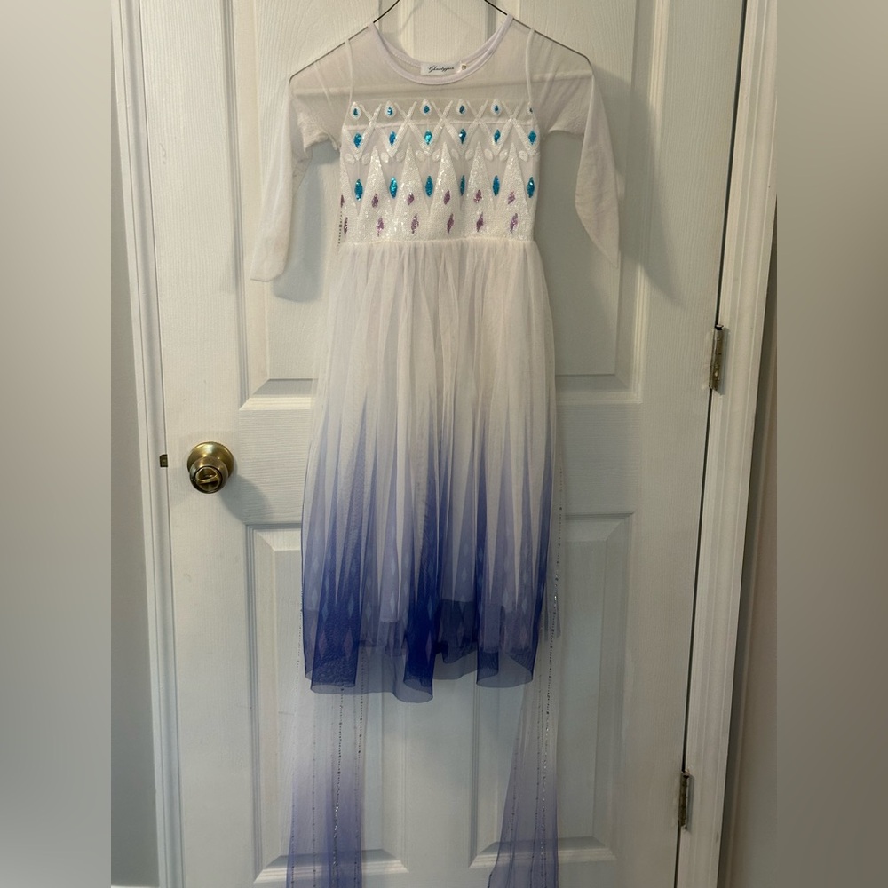 Elsa Snow Queen Outfit Girls Costume Cosplay Dress